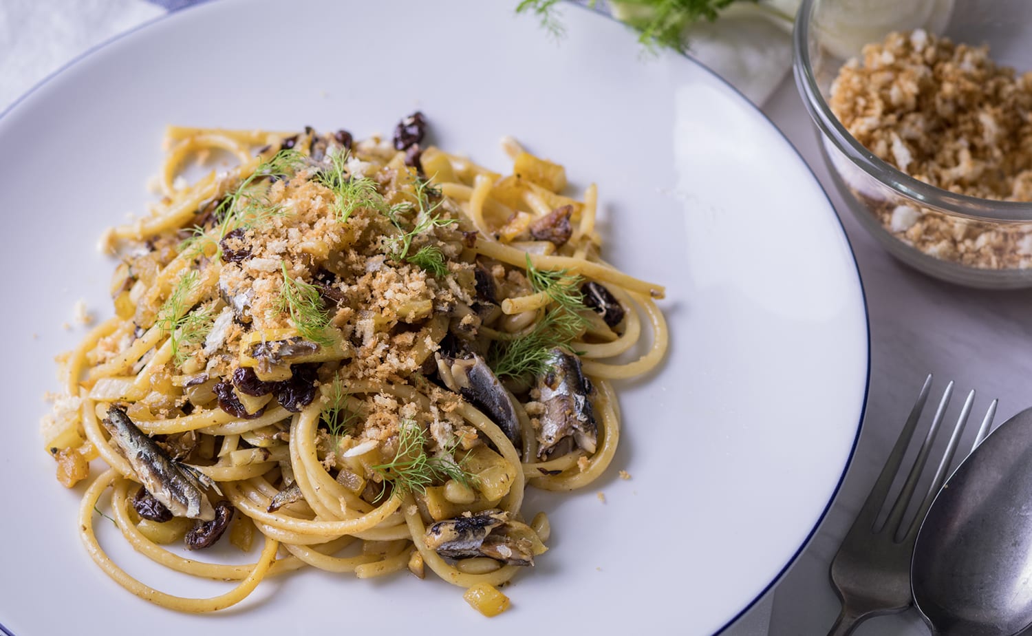 Sicilian Pasta with Sardines (พาสต้าซาร์ดีนสไตล์ซิซิลี)