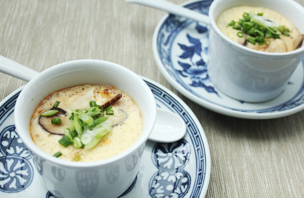 Steamed Egg Custard with Crab and Shitake (ไข่ตุ๋นปูเห็ดหอม)