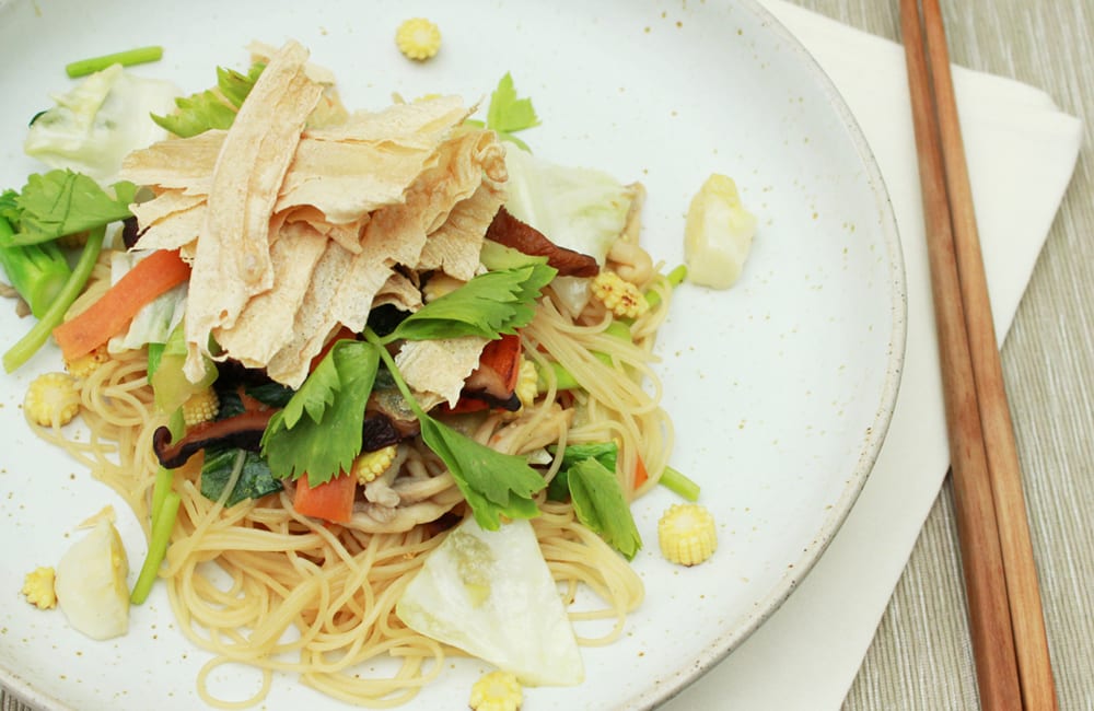 Vegan StirFried Capellini (ผัดหมี่เจคาเปลลินี)