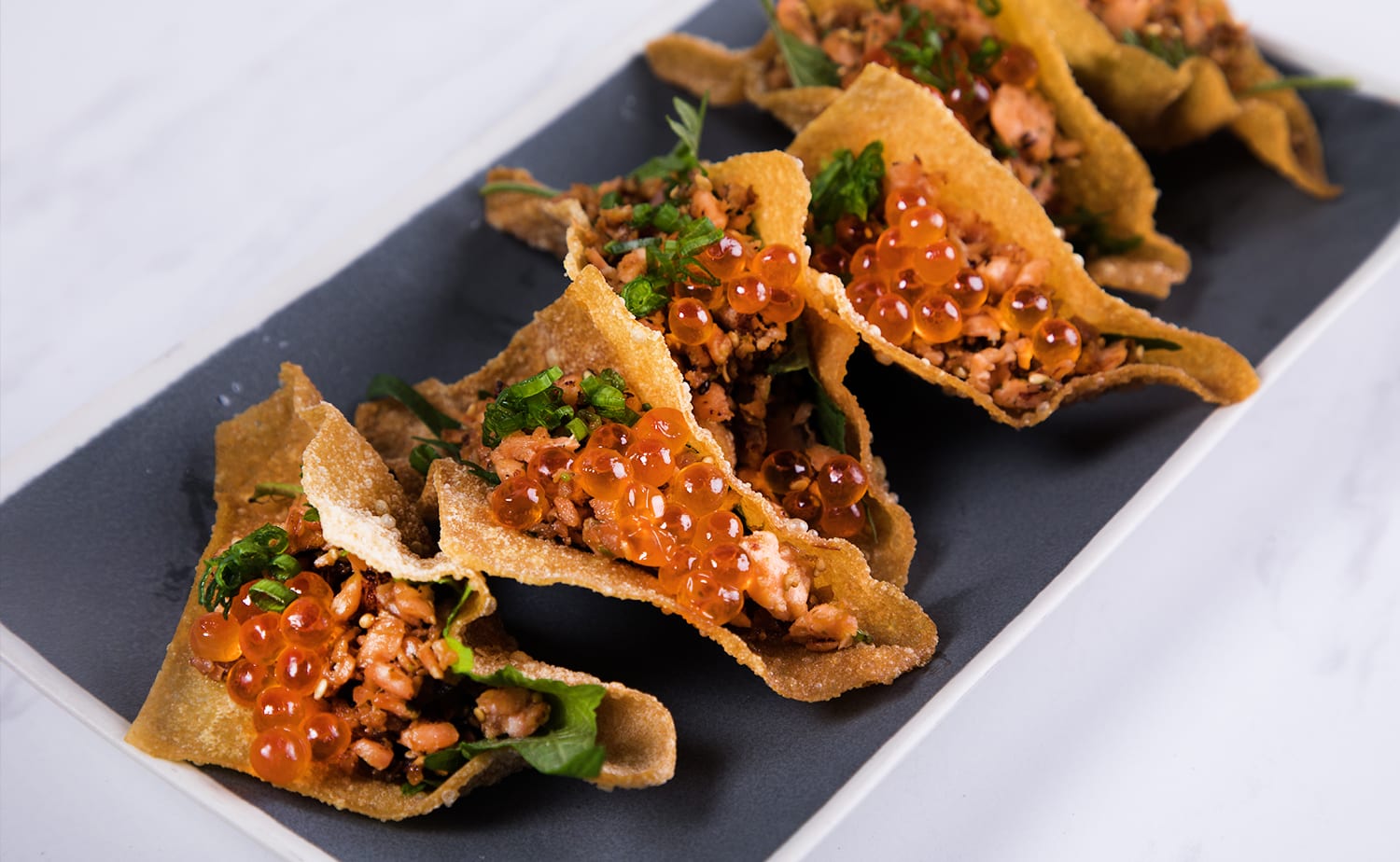 Japanese Styled Salmon Taco (ทาโก้แซลมอนสไตล์ญี่ปุ่น)