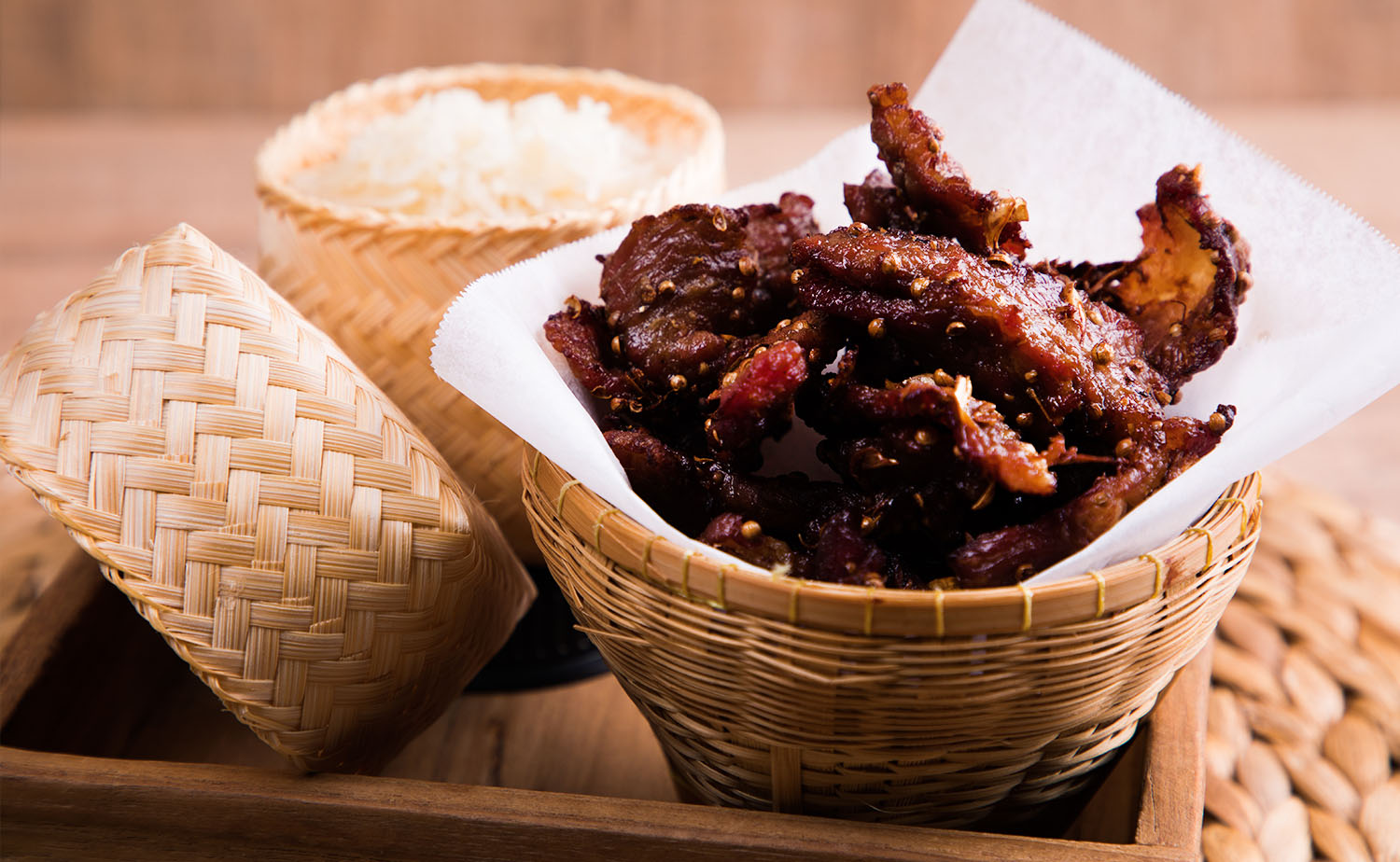 Fried Beef Jerky (เนื้อสวรรค์ทอด)