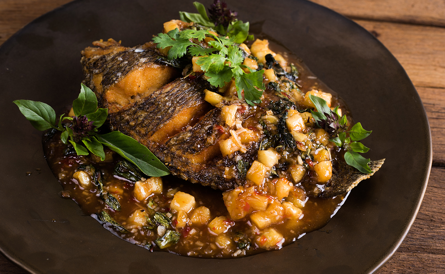 Three Flavoured Deepfried Fish (ปลาสามรส)