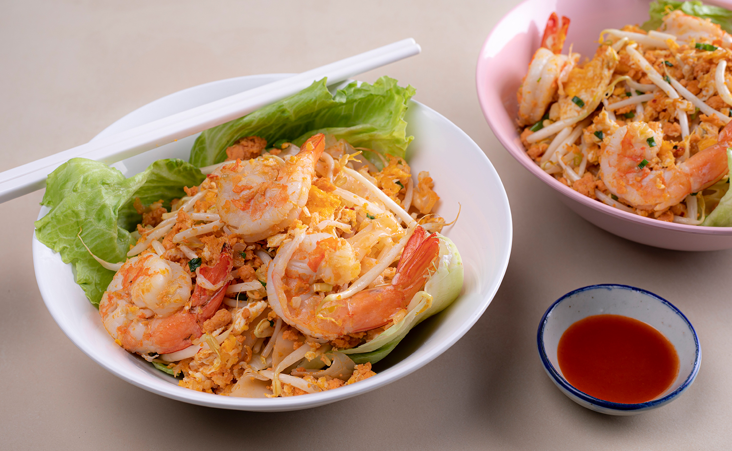 Shrimp Fat Fried Noodle (เส้นใหญ่ผัดมันกุ้ง)