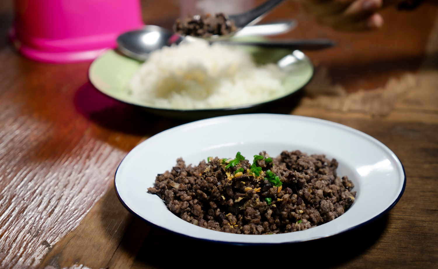 Stir-fried Chinese Olives with Minced Pork (หมูสับผัดหนำเลี๊ยบ)