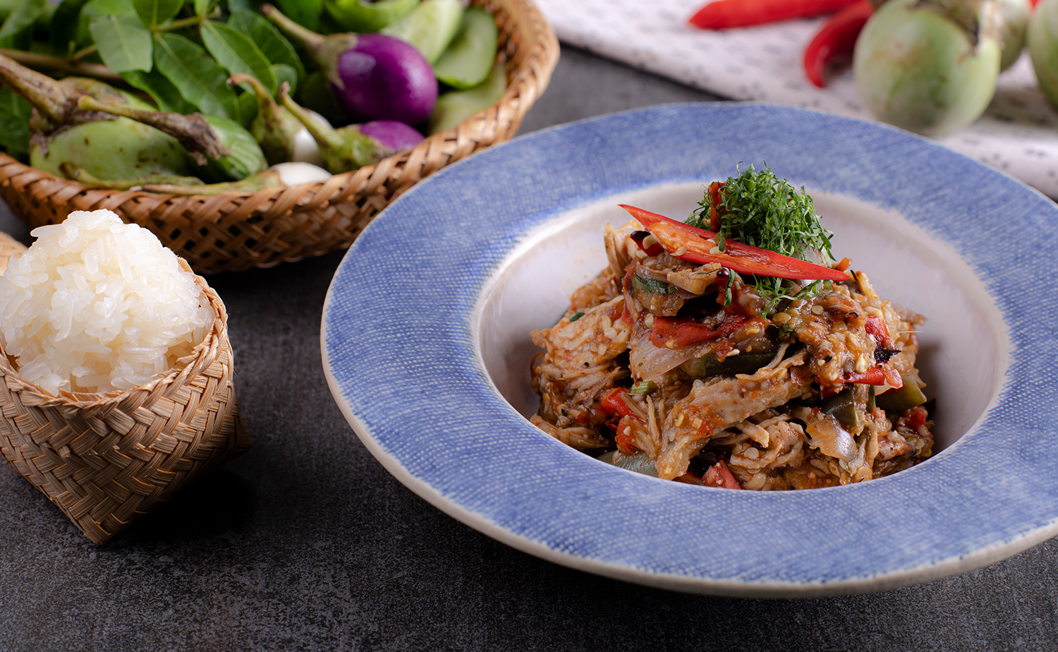 Thai Eggplant Spicy Salad (ซุปมะเขือเปราะไก่)