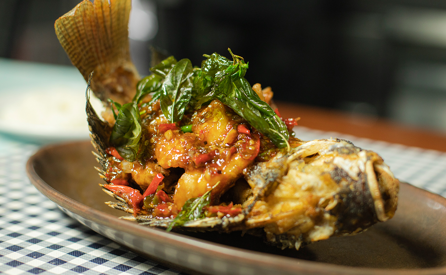 Deep Fried Tilapia with Sweet Chili Sauce (ปลาราดพริก)