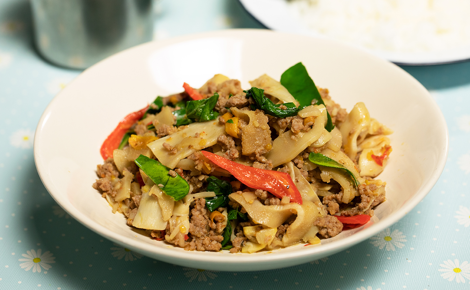 Stirfried Minced Beef with Bamboo Shoot (เนื้อผัดหน่อไม้ดอง)