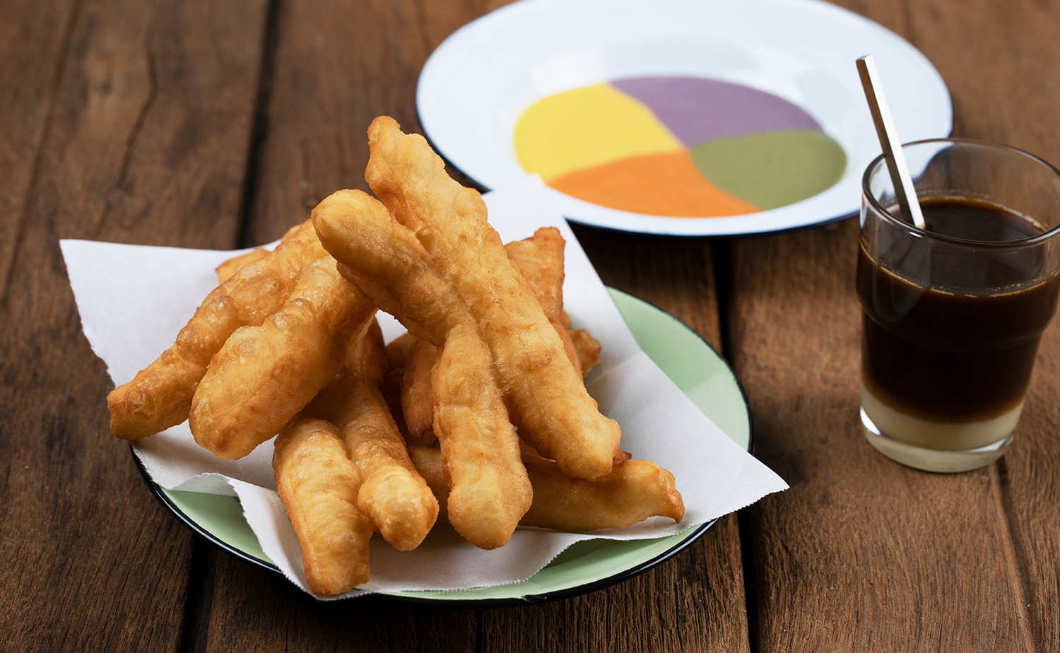 Youtiao with Flavoured Coconut Custards (ปาท่องโก๋กับสังขยาหลากรส)
