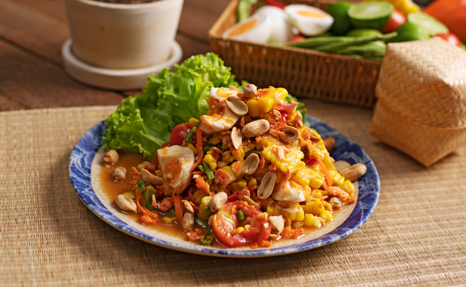 Spicy Corn and Salted Egg Salad (ตำข้าวโพดไข่เค็ม)