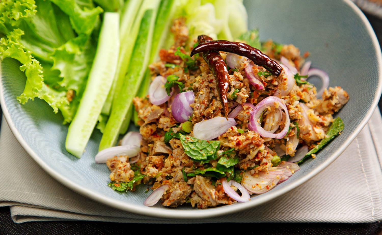 Roasted Duck Larb (ลาบเป็ดย่าง)
