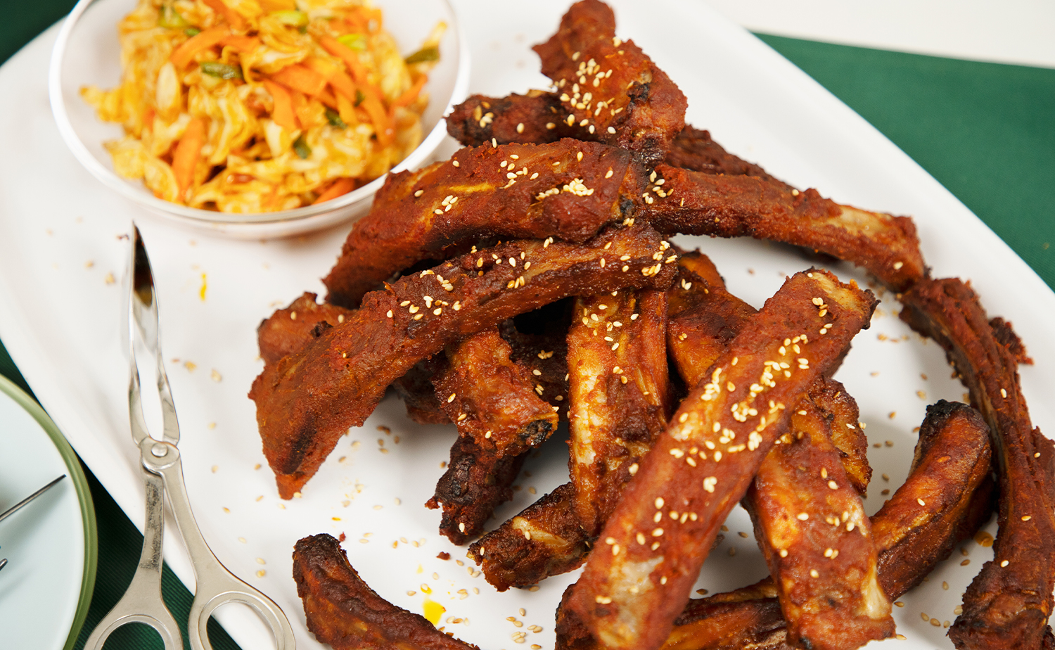 ซี่โครงหมูบาร์บีคิวสไตล์เกาหลี (Korean BBQ Pork Ribs)