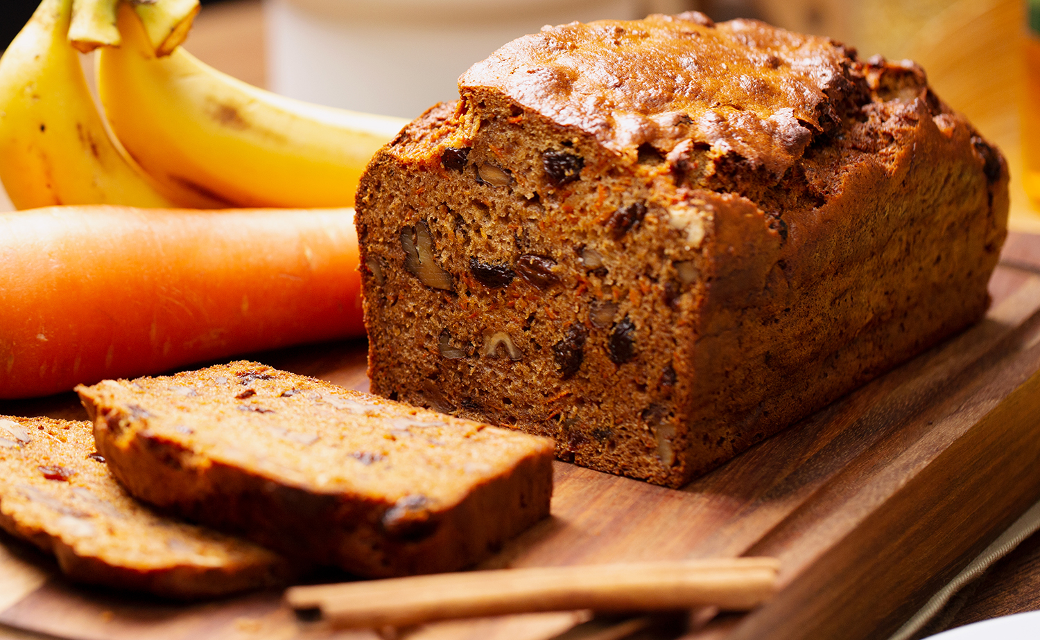 Healthy Carrot Banana Bread (แครอทบานาน่าเบรด)