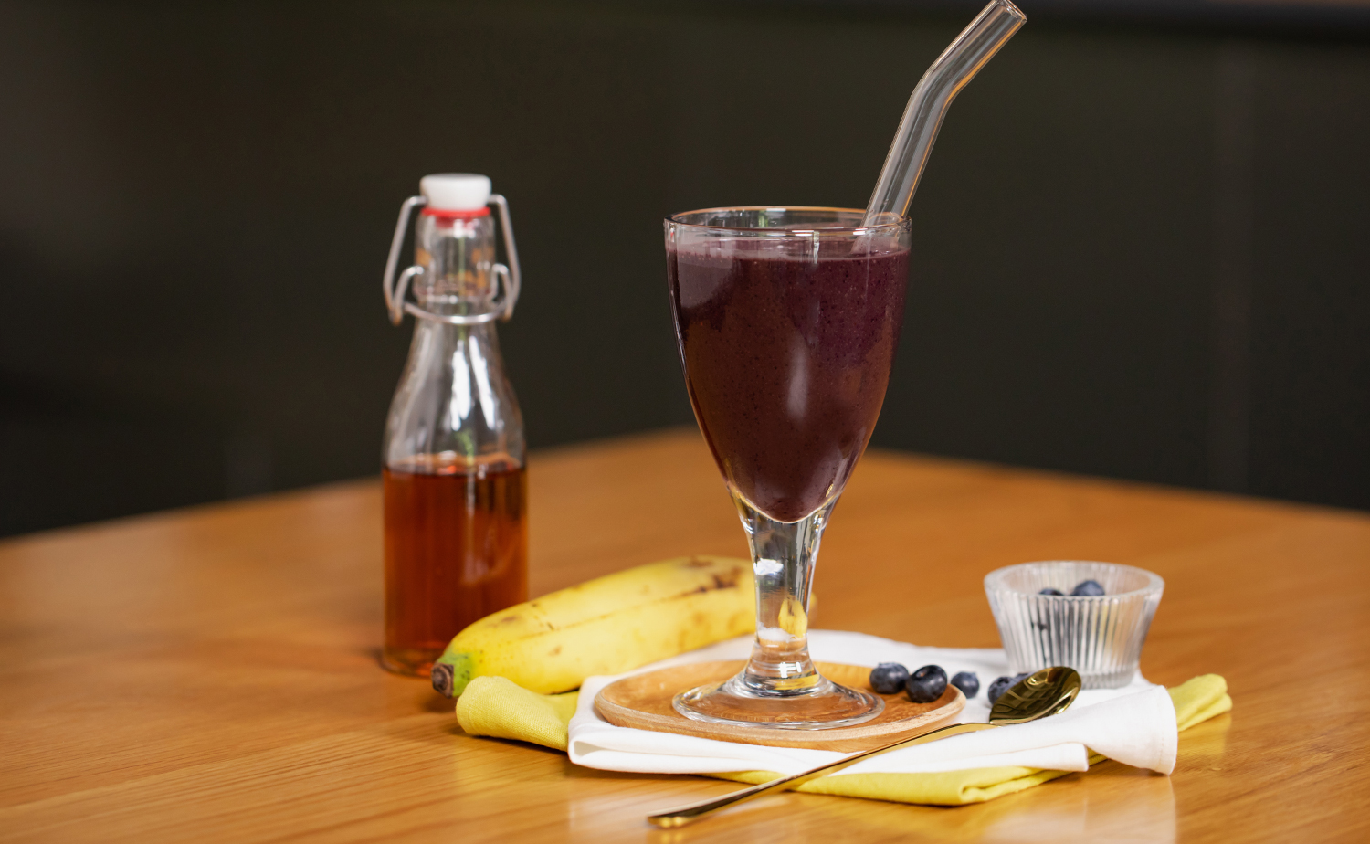Blueberry Chocolate Smoothie (สมูทตี้ช็อกโกแลตบลูเบอร์รี)