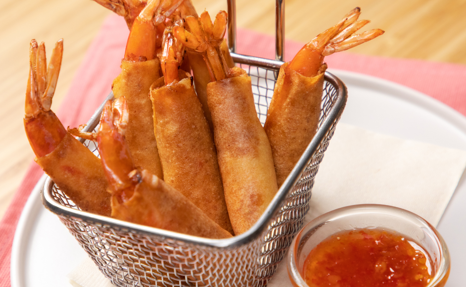 Prawn and Pork Spring Roll (กุ้งห่มผ้า)