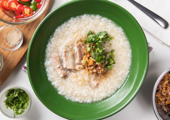 Caramelized Pork Porridge (ข้าวต้มบ๊ะเต็ง)