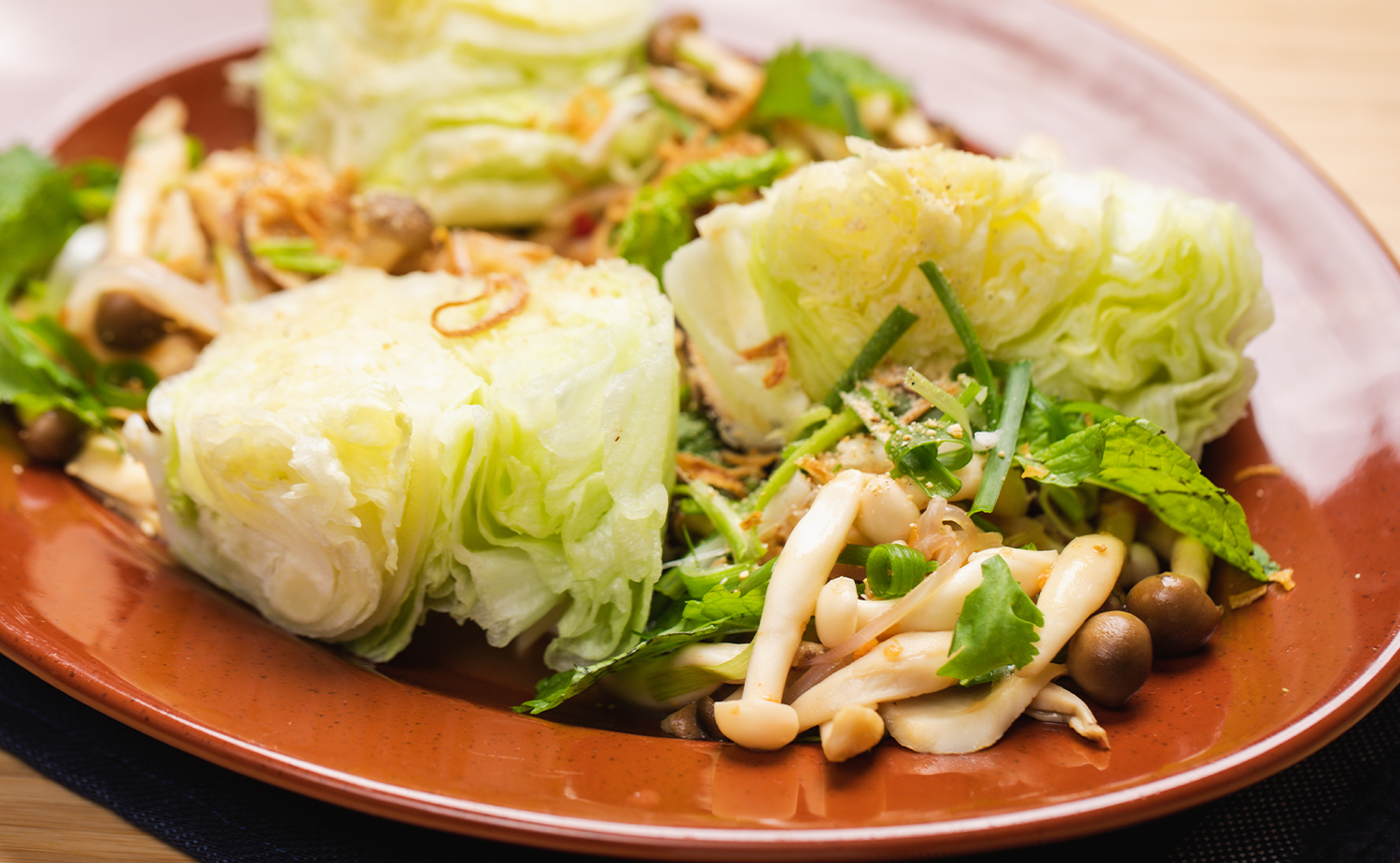 Mushroom Spicy Salad (ยำเห็ดรวมผักกาดแก้ว)