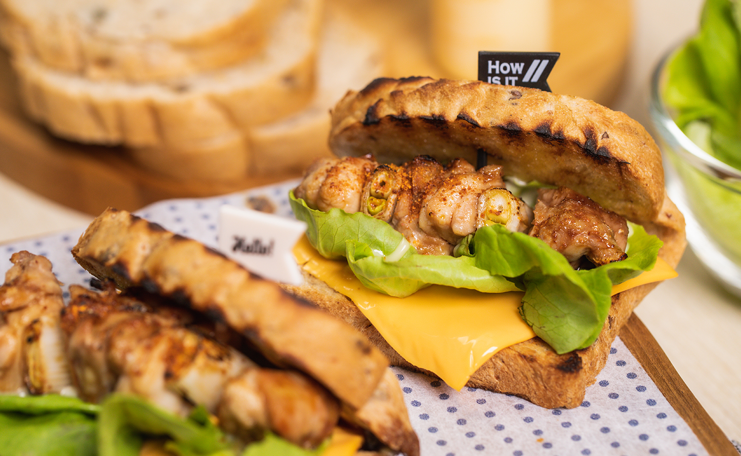 Yakitori Cheese Sandwiches (ยากิโทริชีสแซนด์วิช)