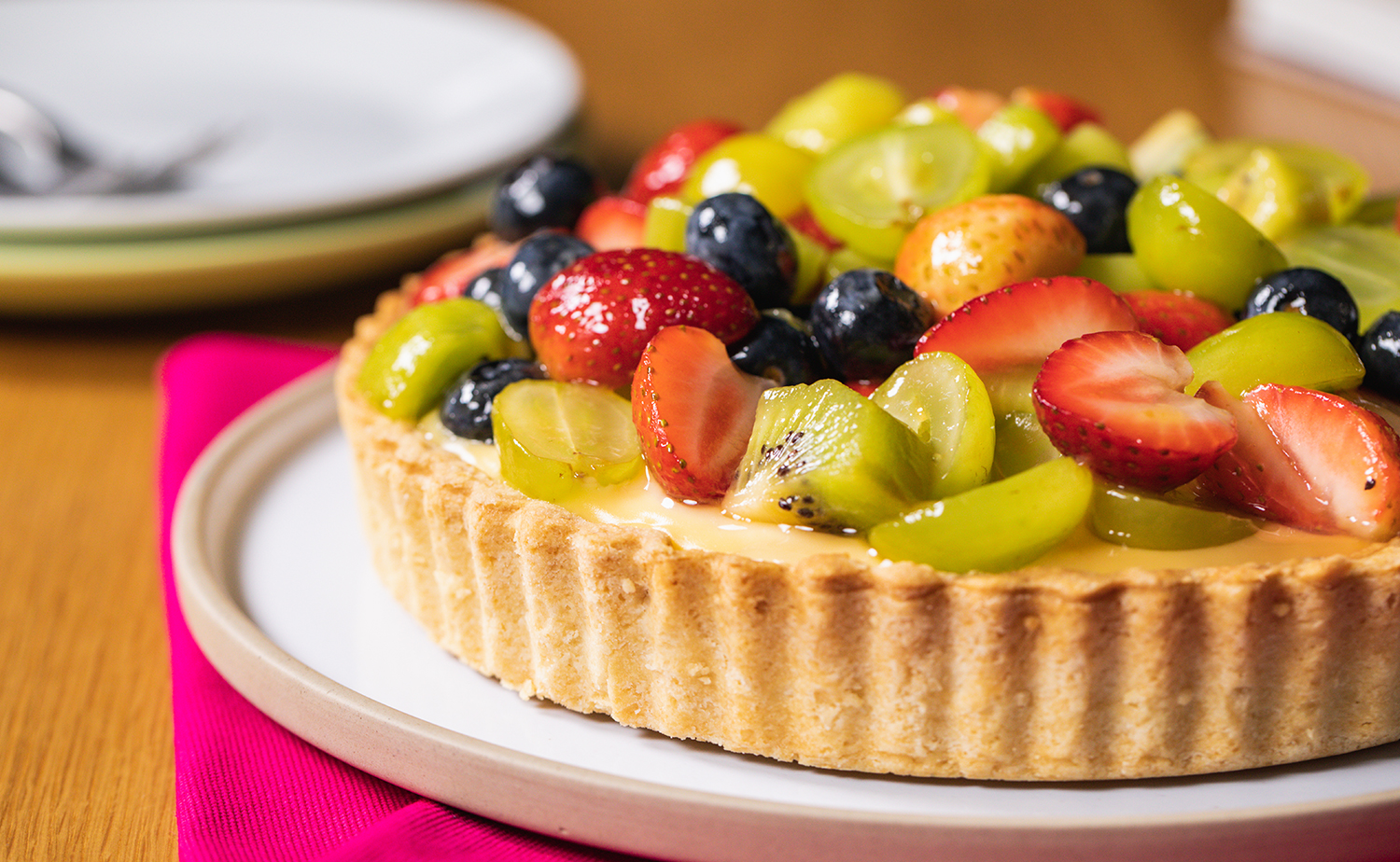 Fruit Custard Tart (ทาร์ตผลไม้)