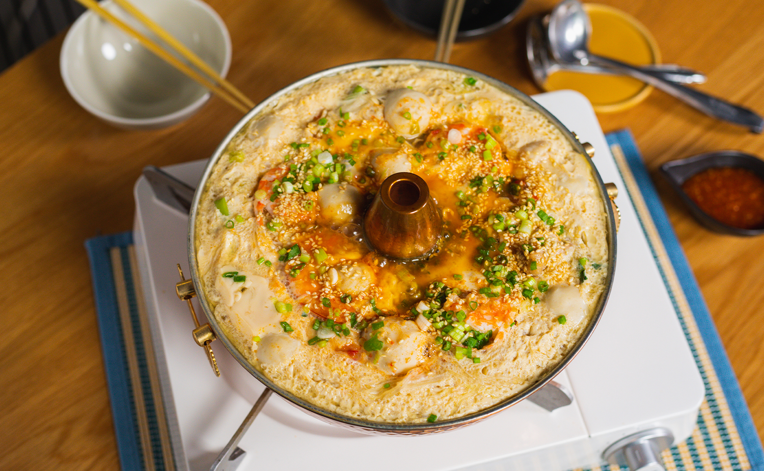 Hot Pot Steamed Egg (ไข่ตุ๋นสุกี้หม้อไฟ)