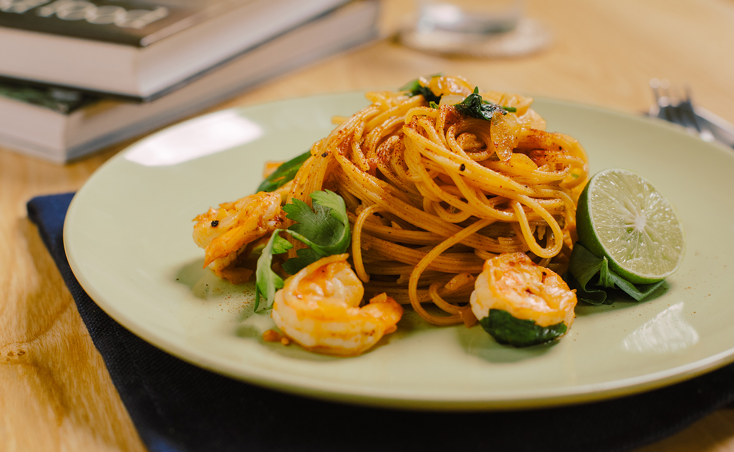 Instant Prawn Spaghetti (สปาเก็ตตี้กุ้งจานด่วน)