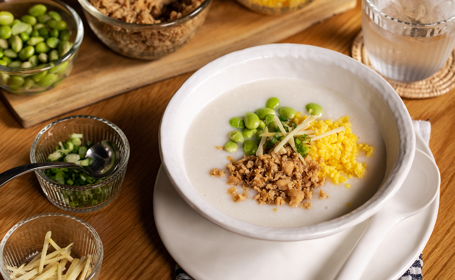 Tri-Coloured Congee (โจ๊กสามหน้า)