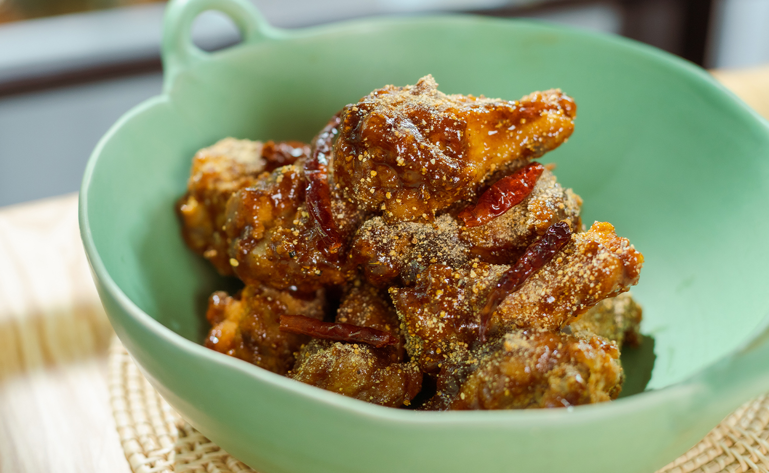 Fried Chicken with Jaew Tamarind Glaze (ไก่ทอดจิ้มแจ่วมะขามเปียก)