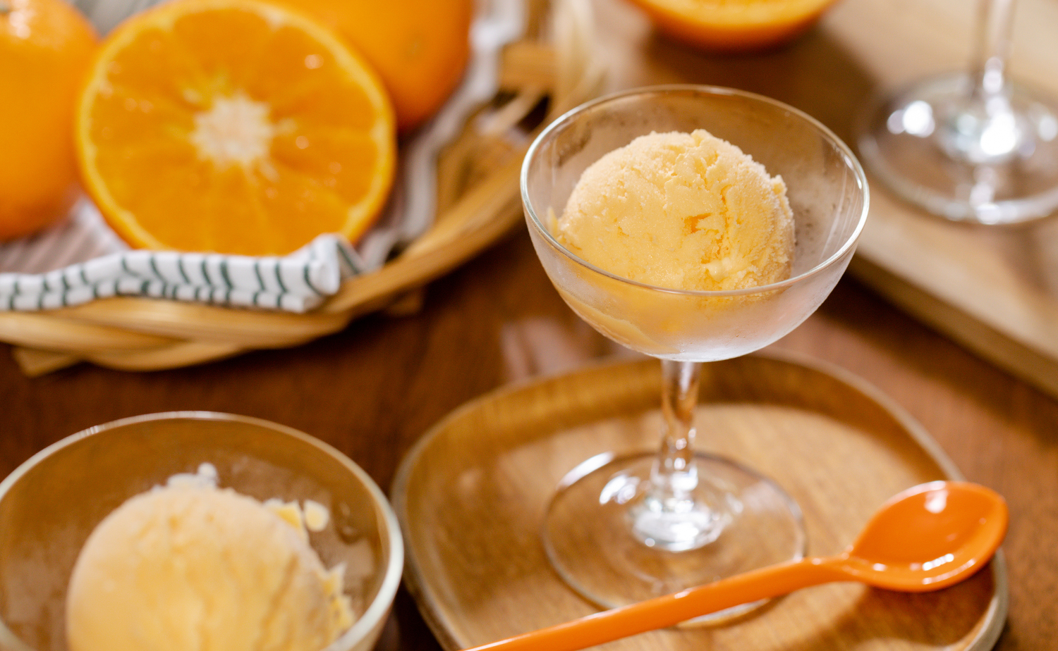 4ingredients Orange Yogurt Sherbet (เชอร์เบทออเร้นท์โยเกิร์ต)