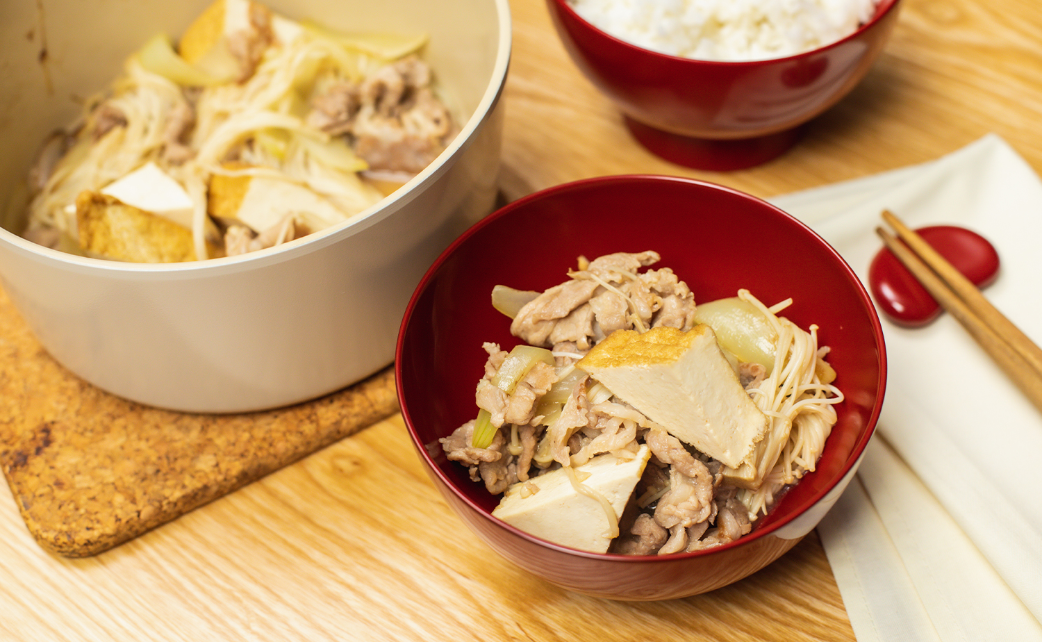 Stir-fried Enoki and Pork (หมูผัดเห็ดเข็มทอง)