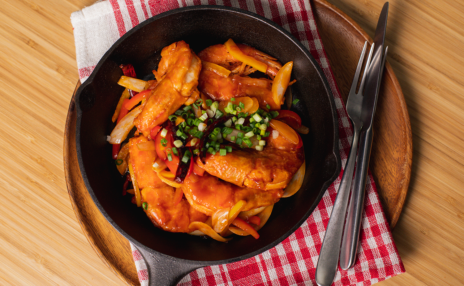 Sizzling Prawns (กุ้งกระทะ)