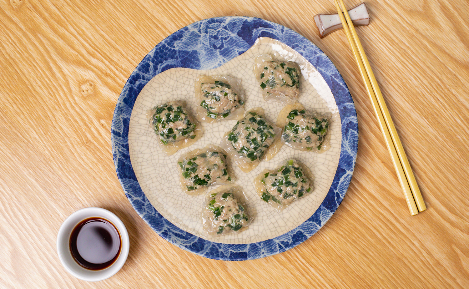 Rice Paper Steamed Dumpling (ฝั่นโก๋ใบเมี่ยง)