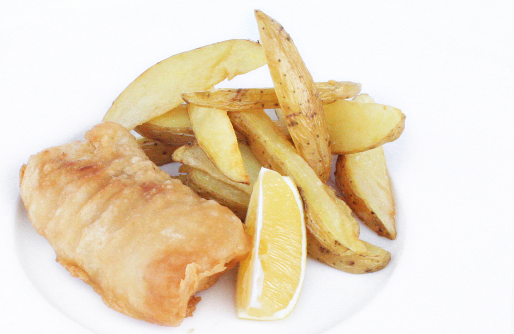 Fish and Chips (ปลาทอดกับมันฝรั่งทอด)