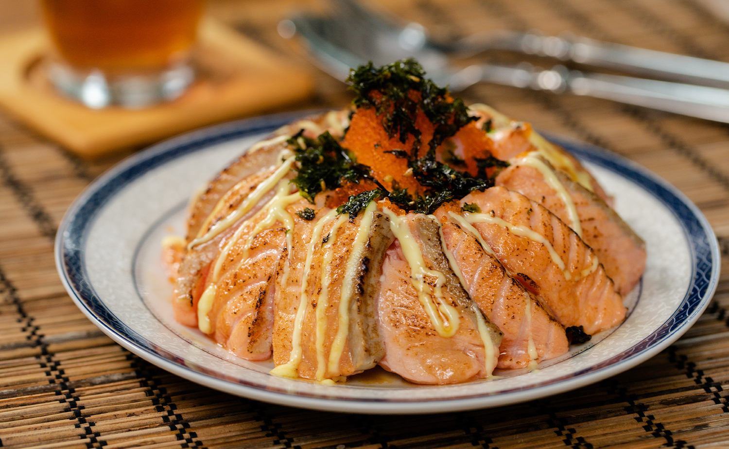 Salmon Sushi Rice (ซูชิหน้าแซลมอน)