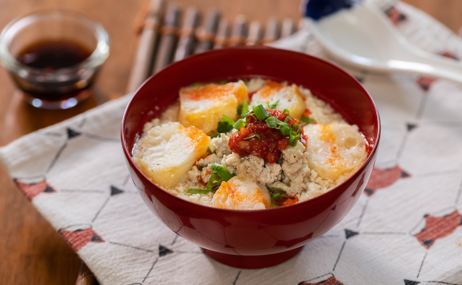 Taiwanese Savoury Soy Milk (น้ำเต้าหู้เค็มทรงเครื่อง)