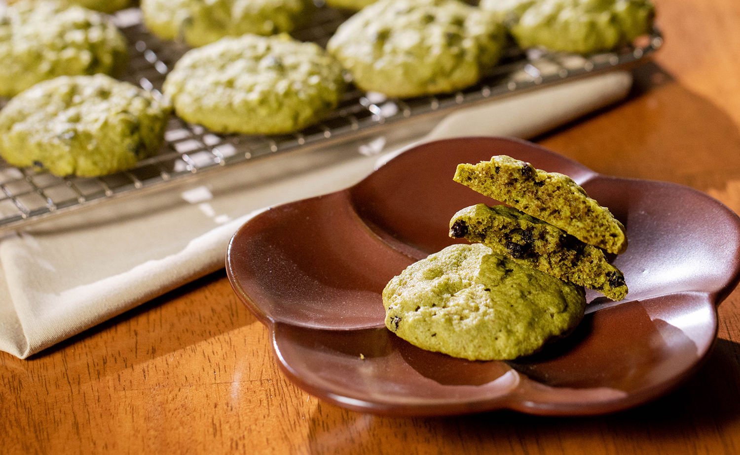 Matcha Oat Cookies (มัทฉะโอ๊ตคุกกี้)