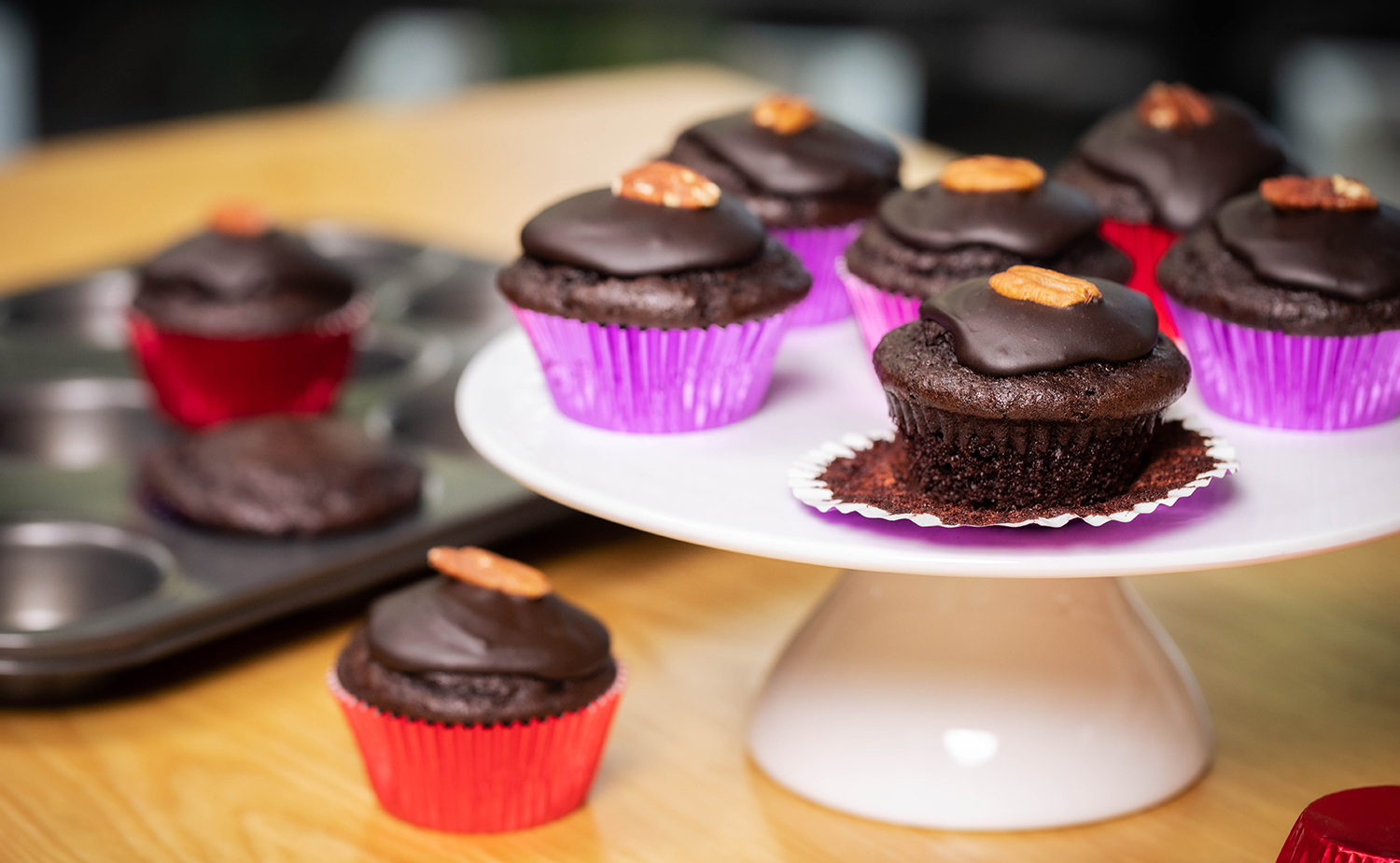 Vegan Cocoa Cupcakes (วีแกนโกโก้คัพเค้ก)
