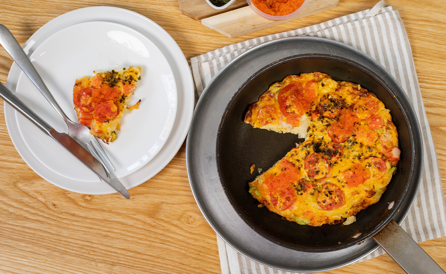 Crab Stick Frittata (ฟริตตาตาปูอัด)