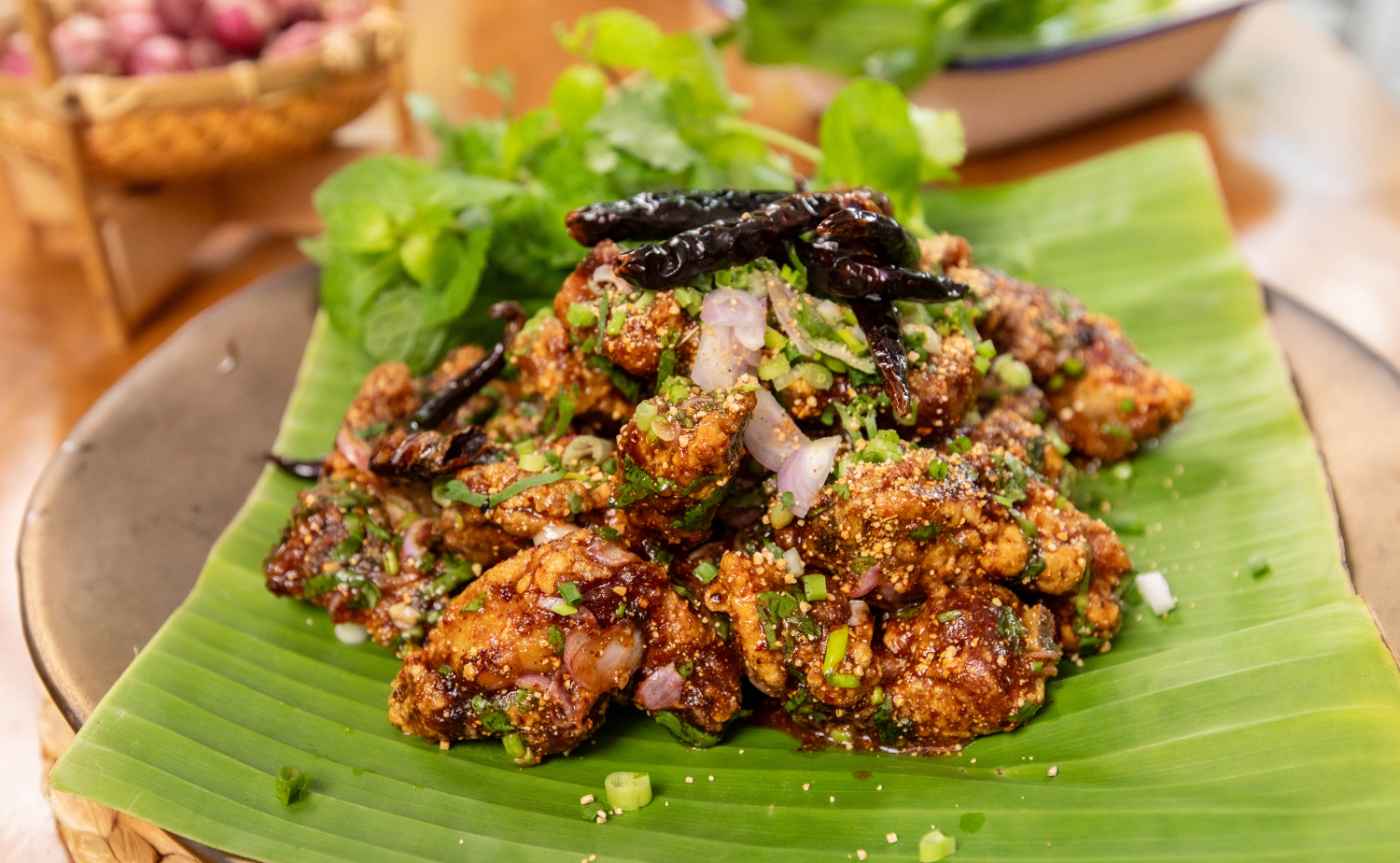 Fried Pork Ribs Spicy Salad (ยำซี่โครงหมูทอด)