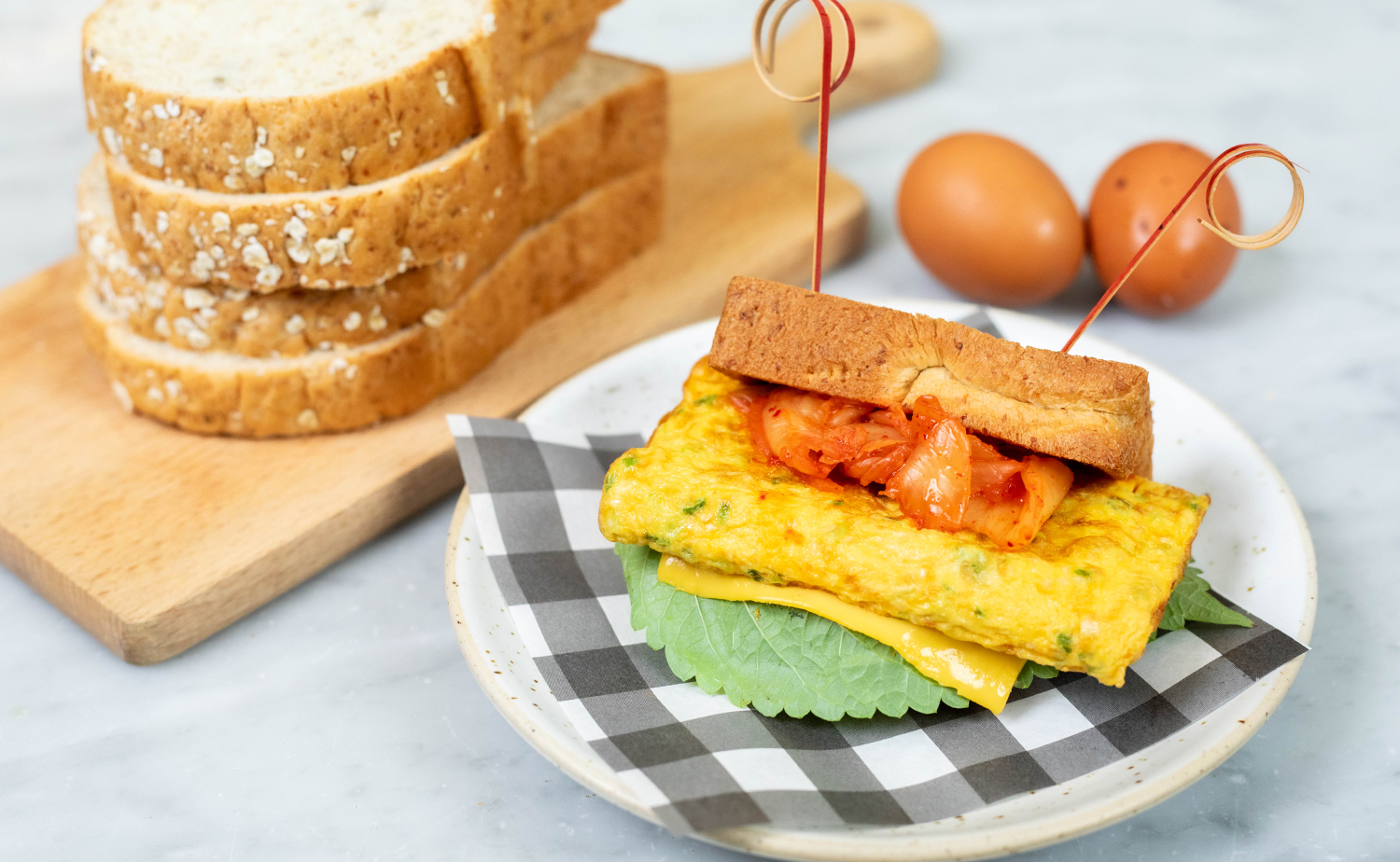 Korean Egg and Ham Sandwich (แซนด์วิชแฮมไข่เกาหลี)