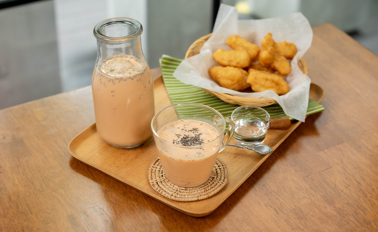 Thai Tea Soy Milk (น้ำเต้าหู้ชาไทย)