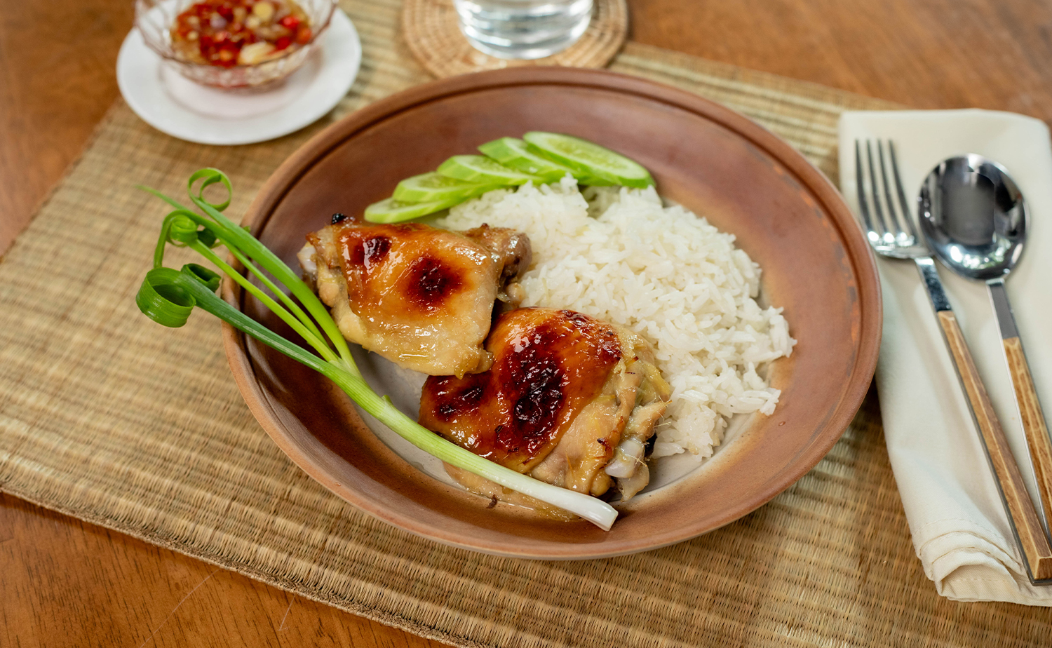 Baked Lemongrass Chicken with Rice (ข้าวไก่ตะไคร้อบ)