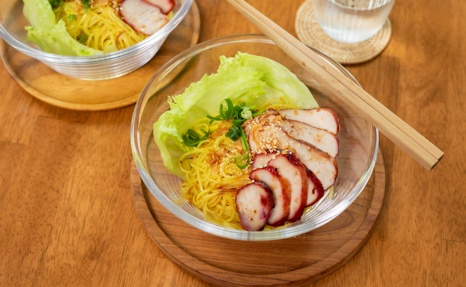 Longevity Noodles with Char Siu Chicken (ผัดหมี่ซั่วไก่แดง)