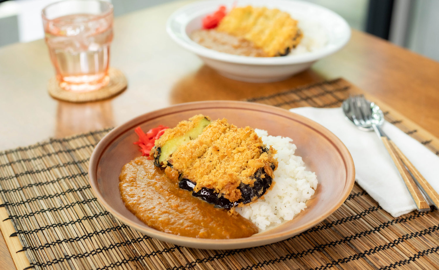 Eggplant Katsu Curry (ข้าวแกงกะหรี่มะเขือม่วง)