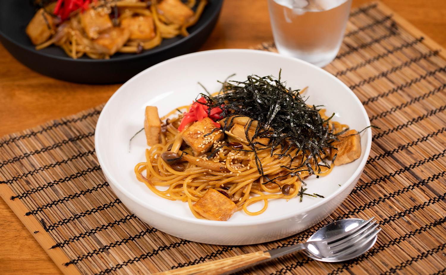 Teriyaki Tofu Spaghetti (สปาเก็ตตี้เต้าหู้เทริยากิ)
