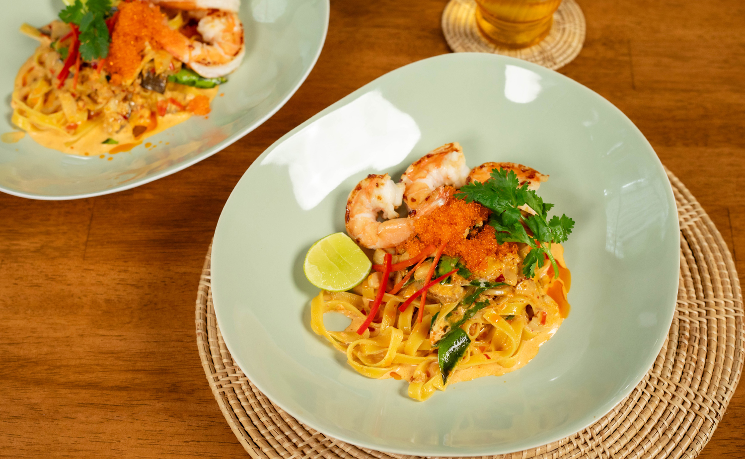 Tom Yum Cream Prawn Pasta (พาสต้ากุ้งครีมต้มยำ)