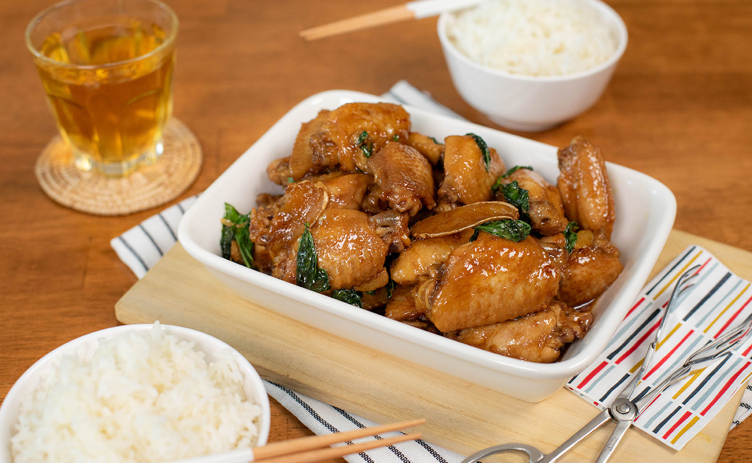 Three Cup Chicken Wings (ปีกไก่สามถ้วย)