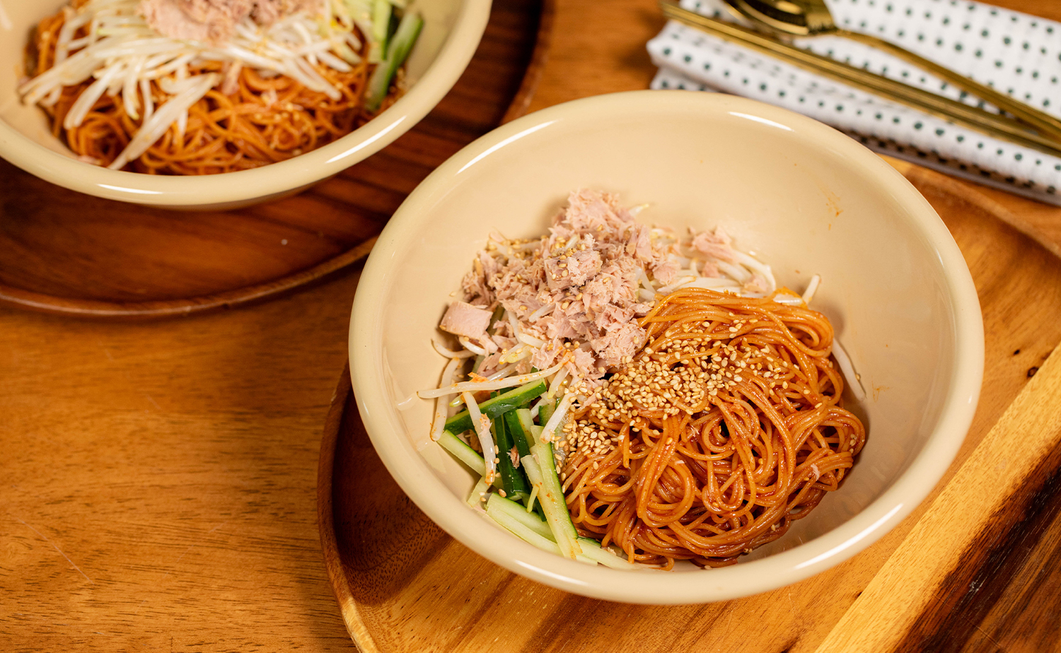 Gochujang Capellini with Tuna (คาเปลลินีโคชูจังหน้าทูน่า)
