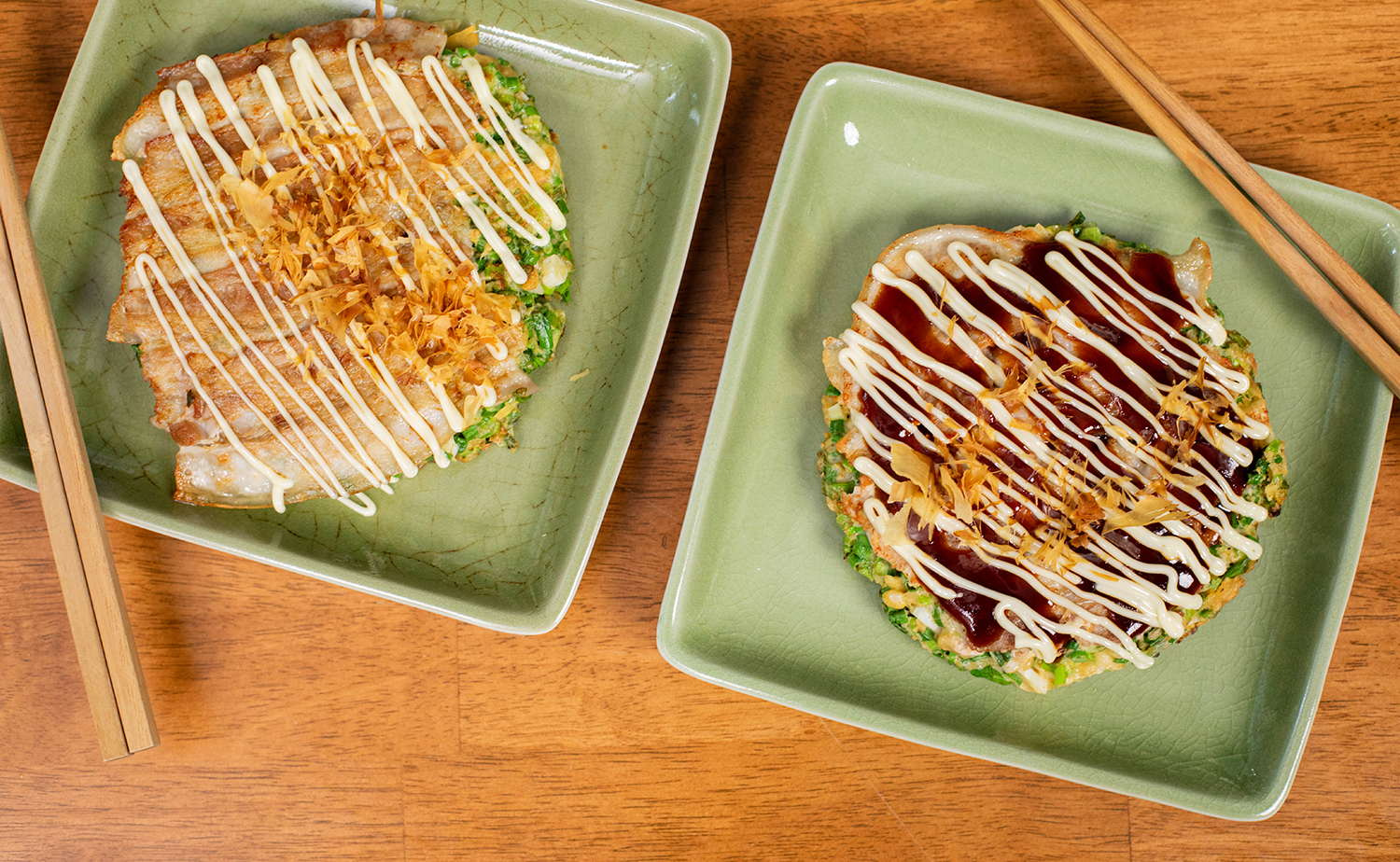 Negiyaki (แพนเค้กต้นหอมญี่ปุ่น)
