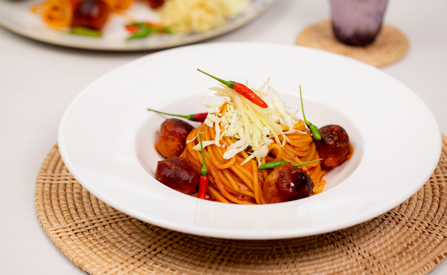 Isan Sausage Spaghetti (สปาเก็ตตี้ไส้กรอกอีสาน)