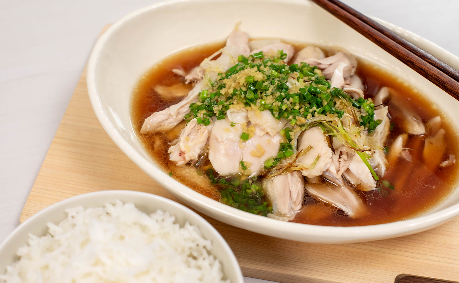 Poached Chicken with Soy Sauce (ไก่แช่ซีอิ๊ว)