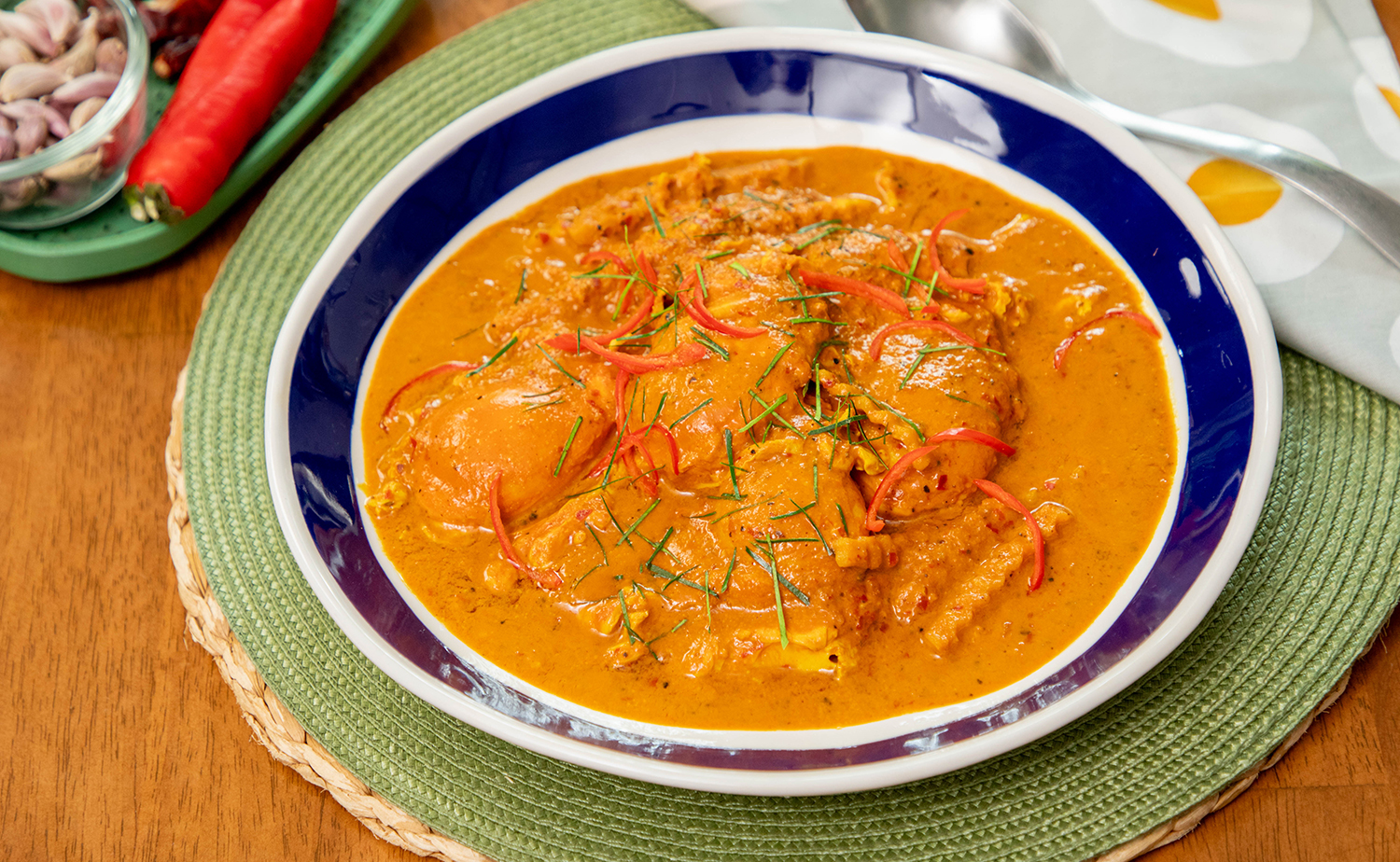 Coconut Shoot Curry with Duck Eggs (แกงยอดมะพร้าวไข่เป็ด)